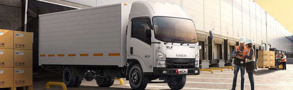 Sewa Isuzu ELF NMR 81T SHD Box Makassar - Prima Trans Nusa